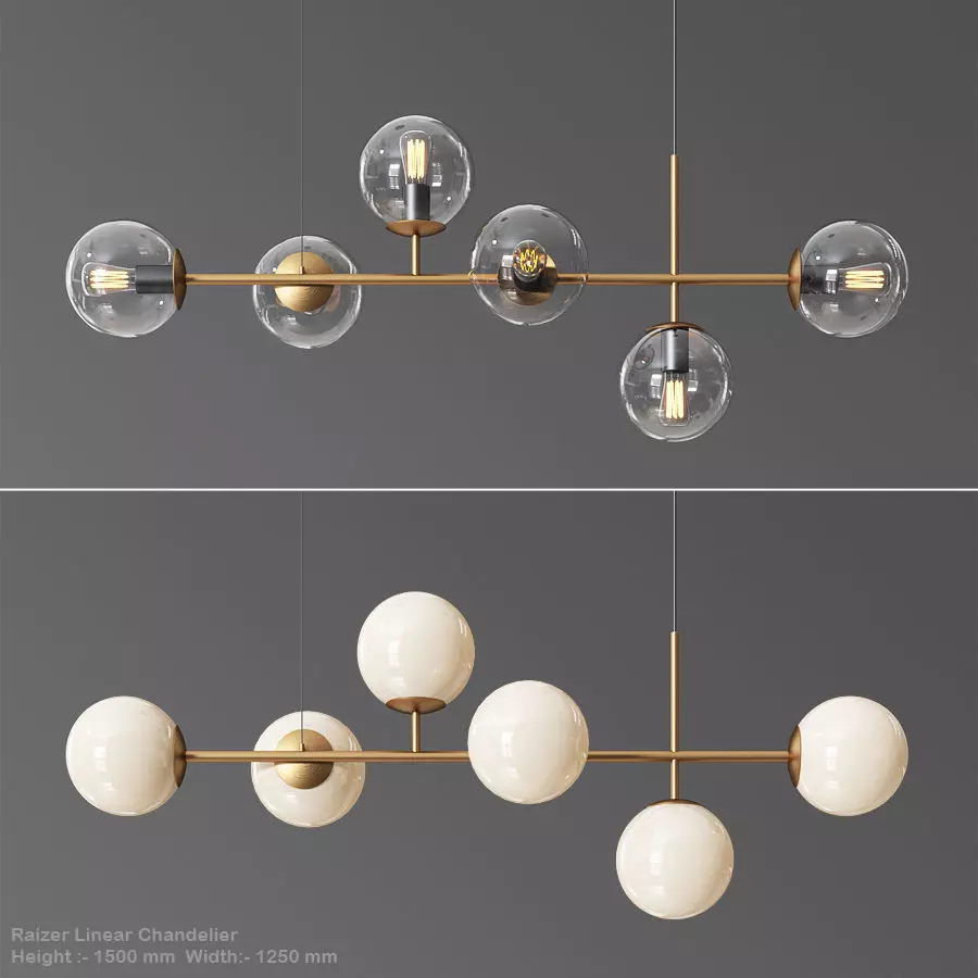 Raizer Linear Chandelier 3D model_0