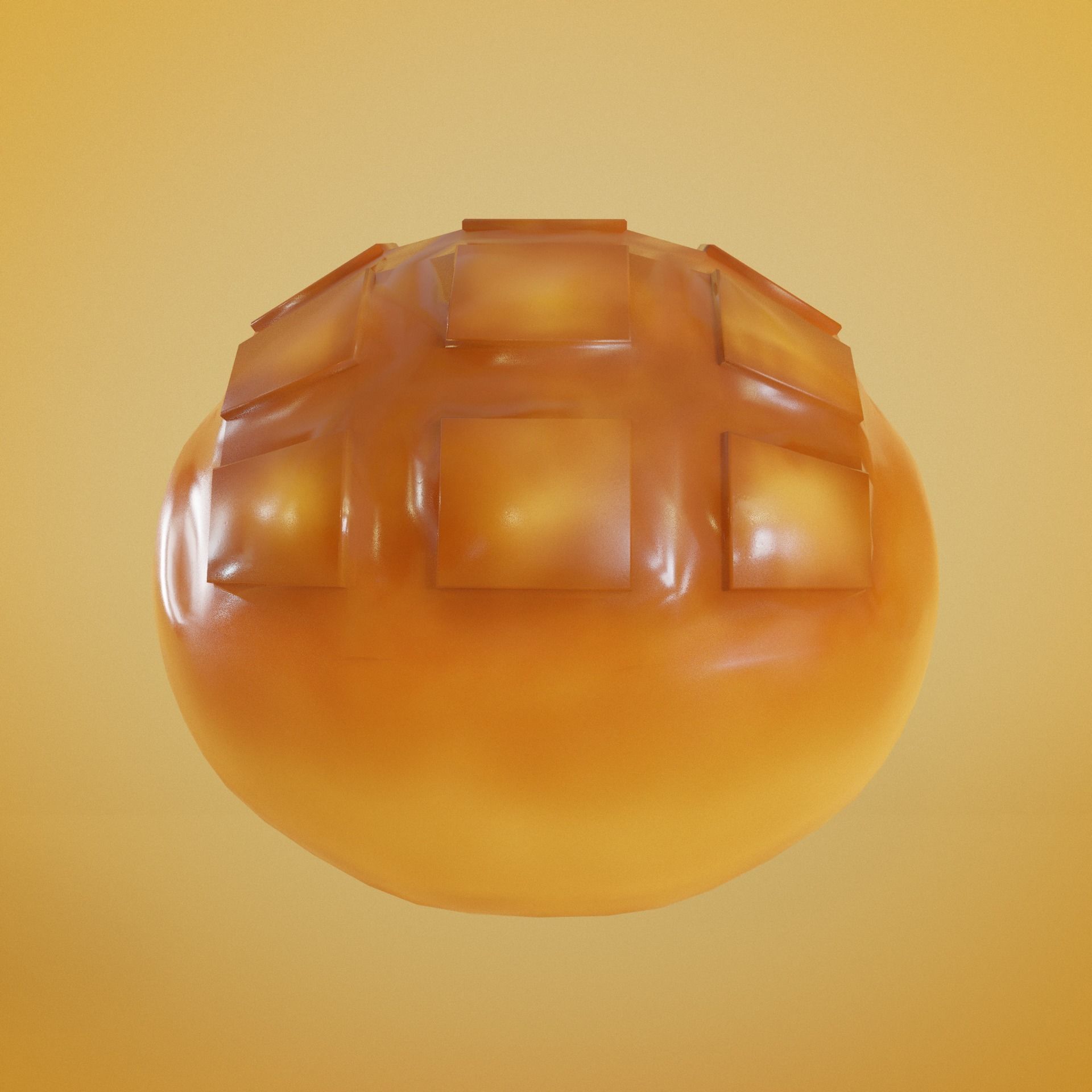 Bread basket wicker cartoon style 3D model_13