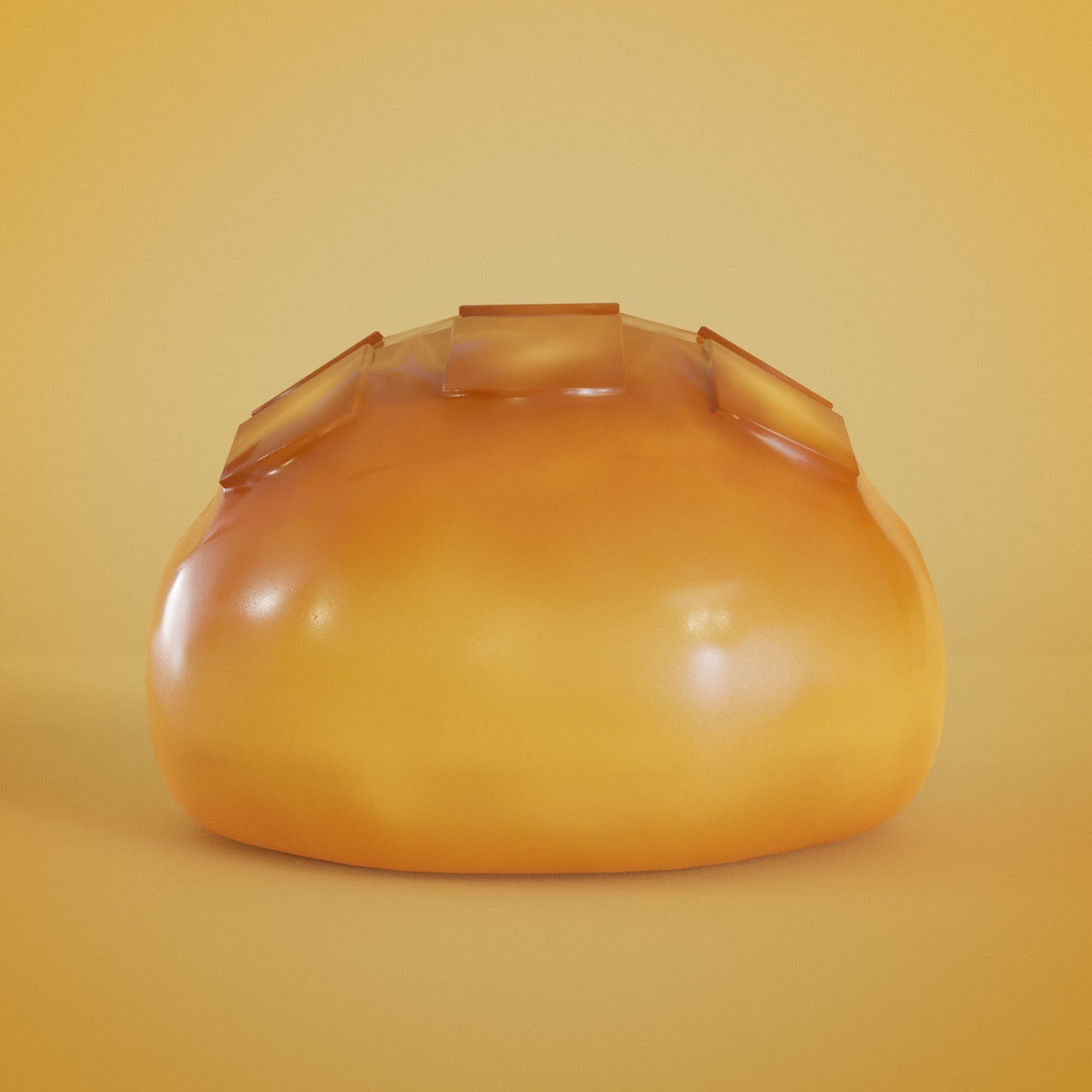 Bread basket wicker cartoon style 3D model_14