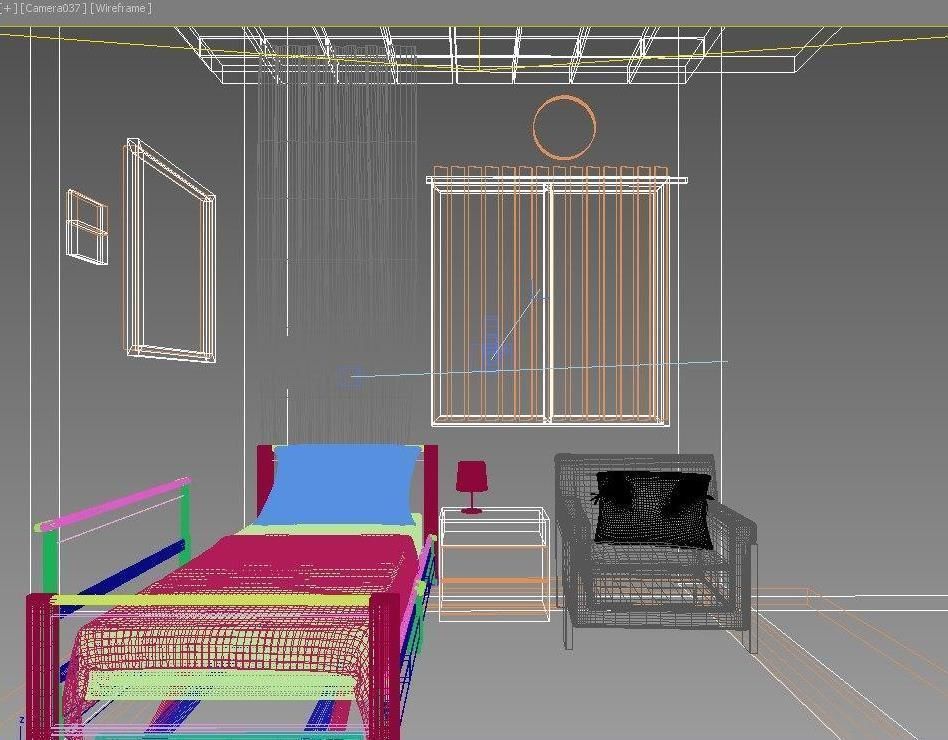 Solitary ward in the hospital 3D model_5