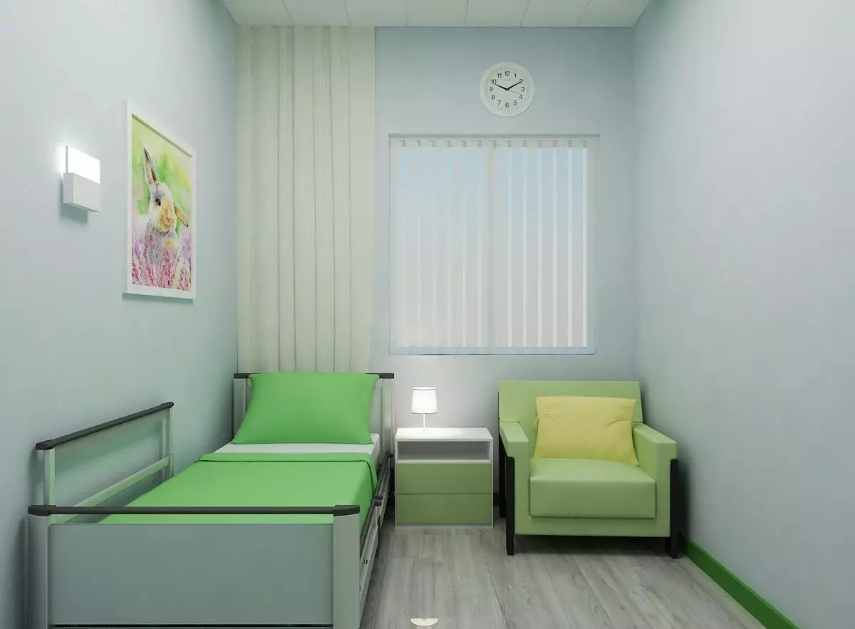 Solitary ward in the hospital 3D model_0
