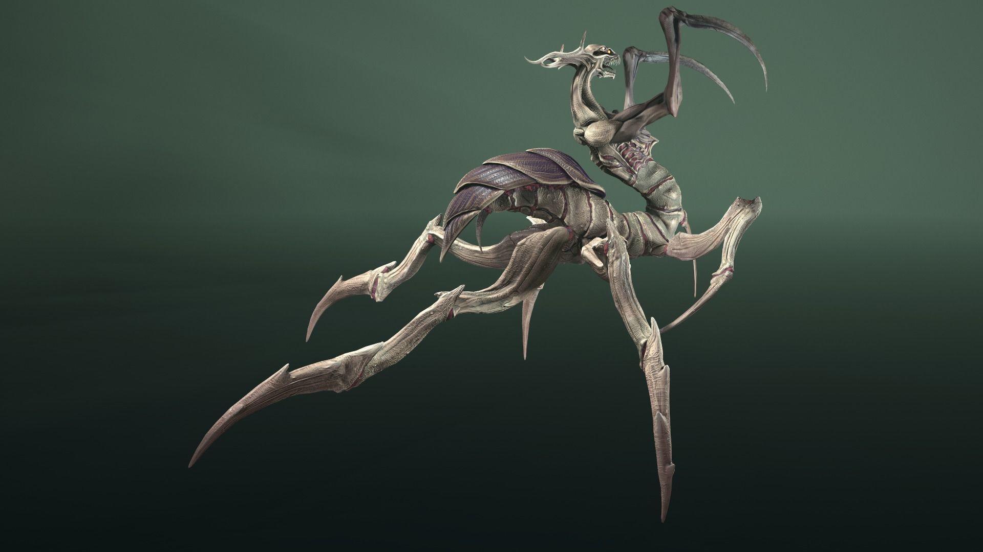 Alien Spider Low-poly 3D model_22