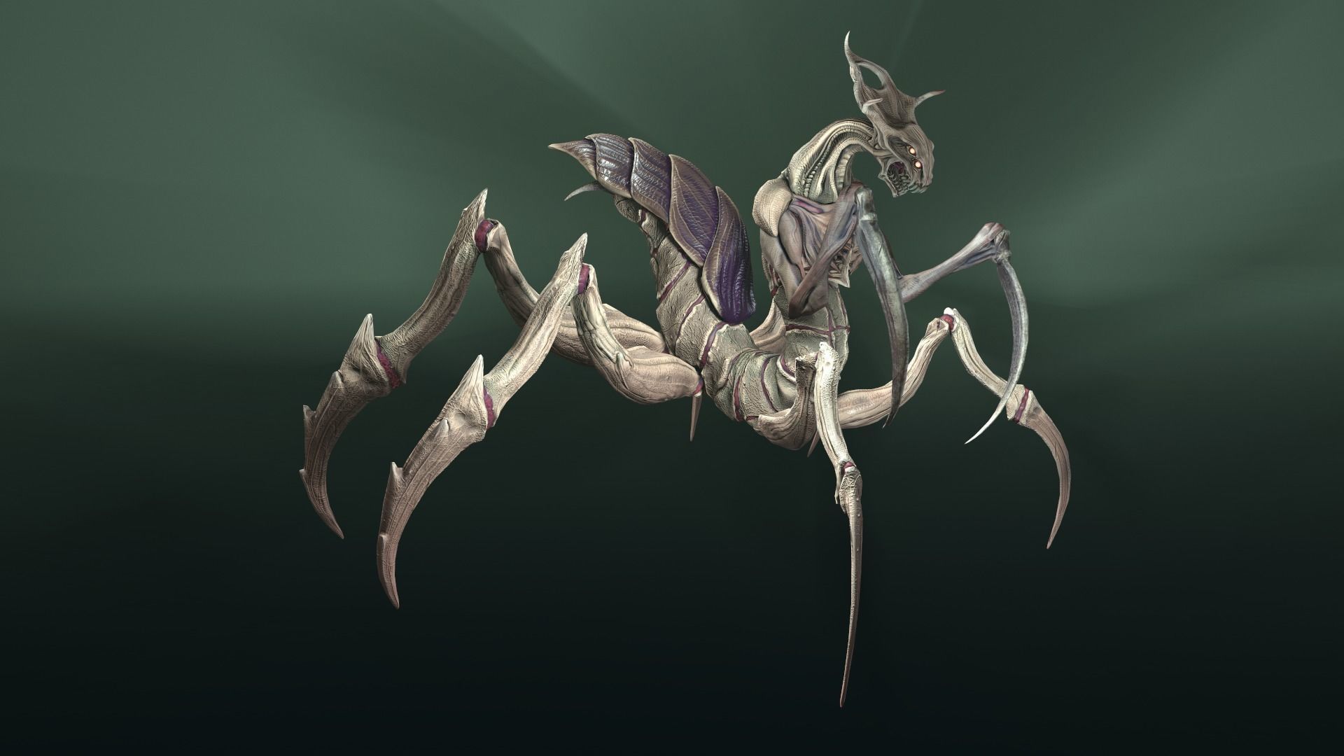 Alien Spider Low-poly 3D model_23