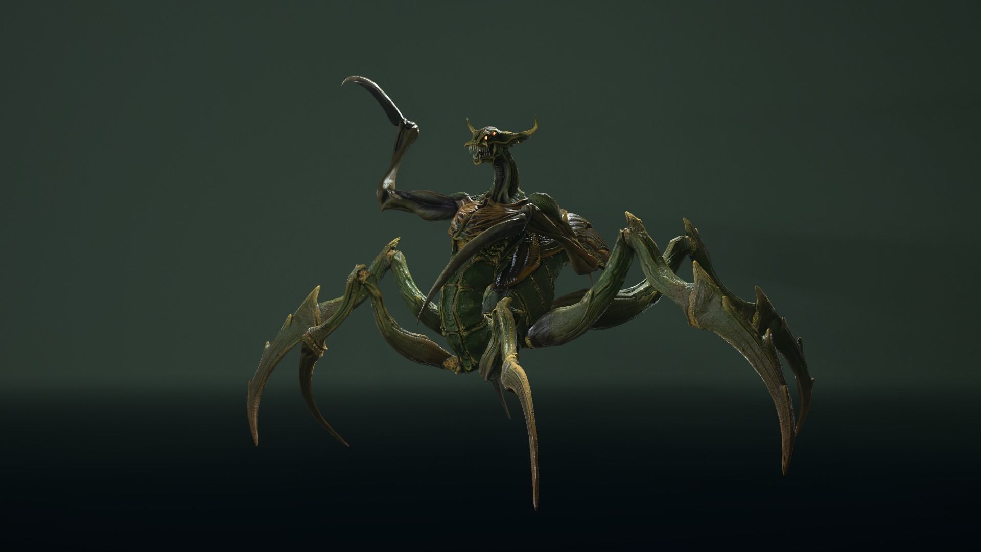 Alien Spider Low-poly 3D model_15