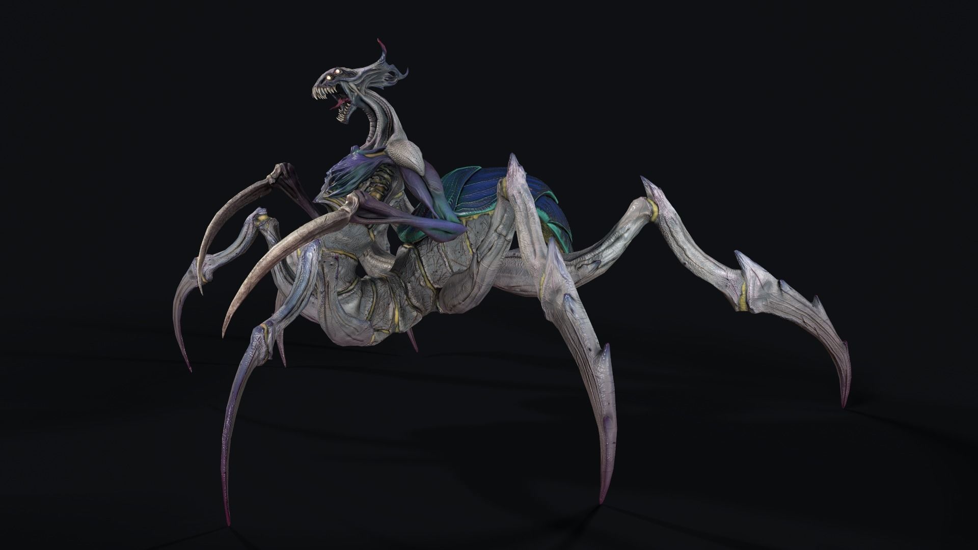 Alien Spider Low-poly 3D model_8