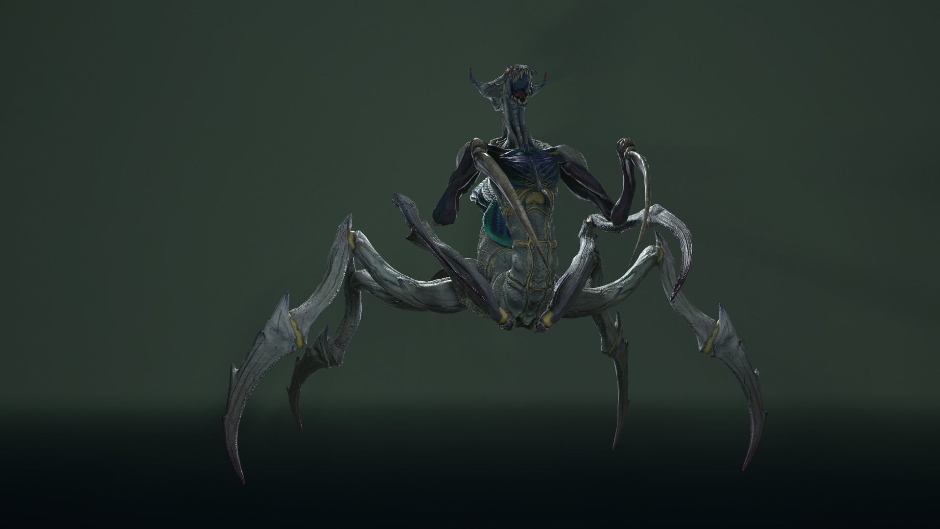 Alien Spider Low-poly 3D model_13