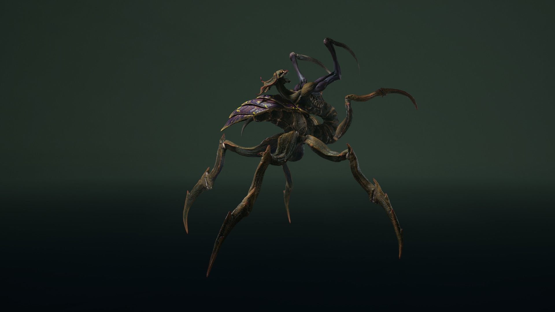 Alien Spider Low-poly 3D model_11