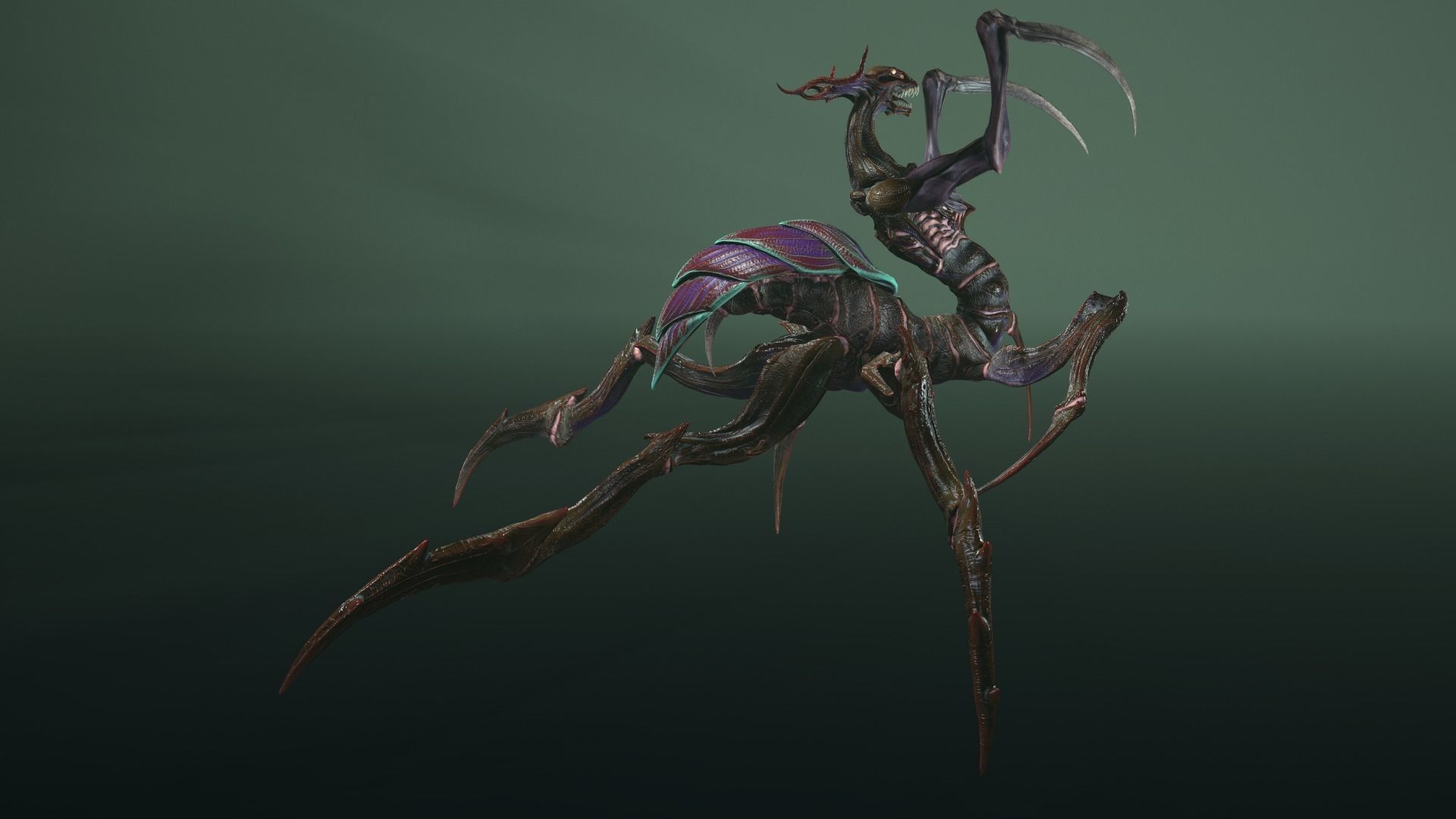 Alien Spider Low-poly 3D model_21