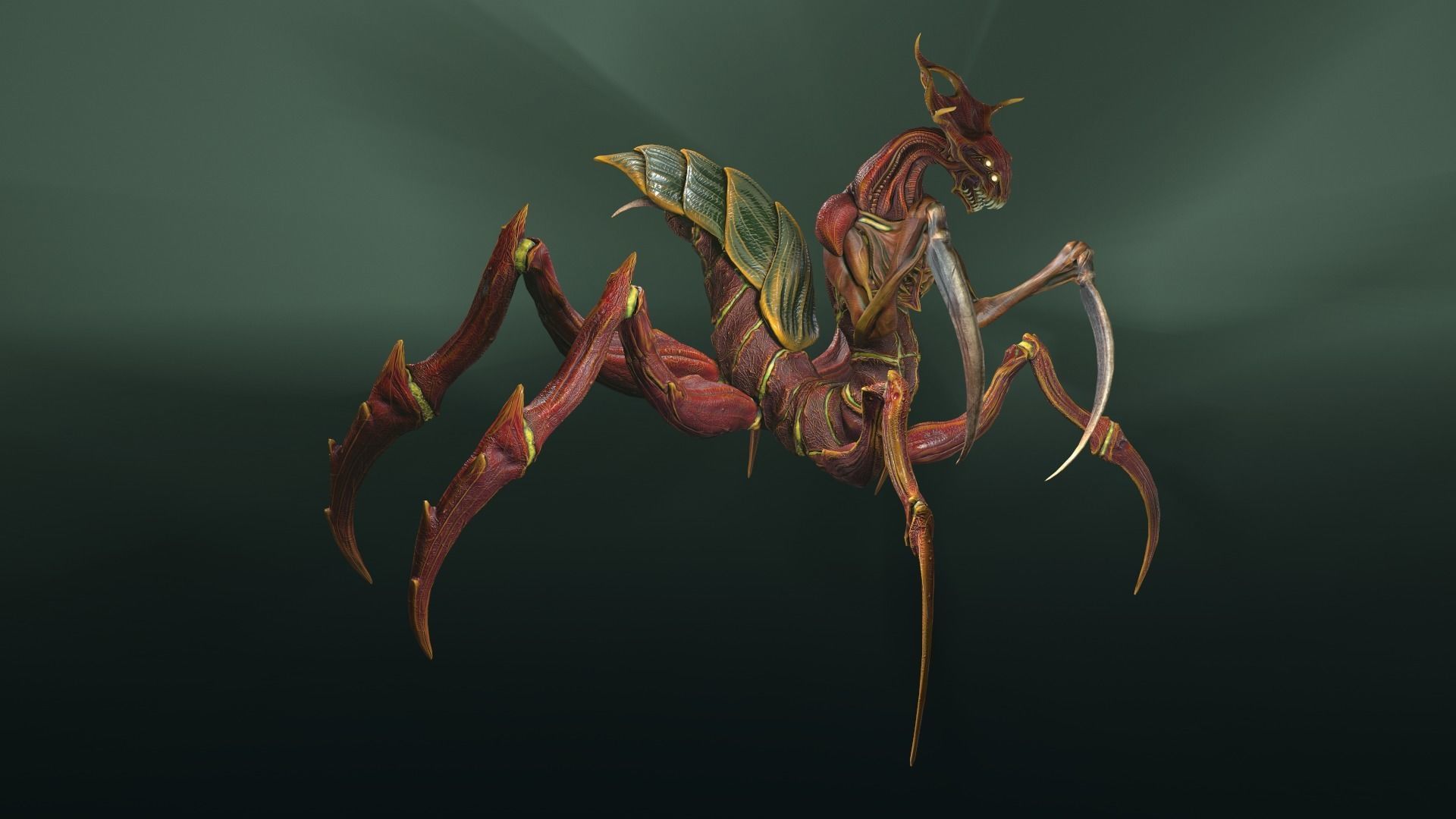 Alien Spider Low-poly 3D model_28