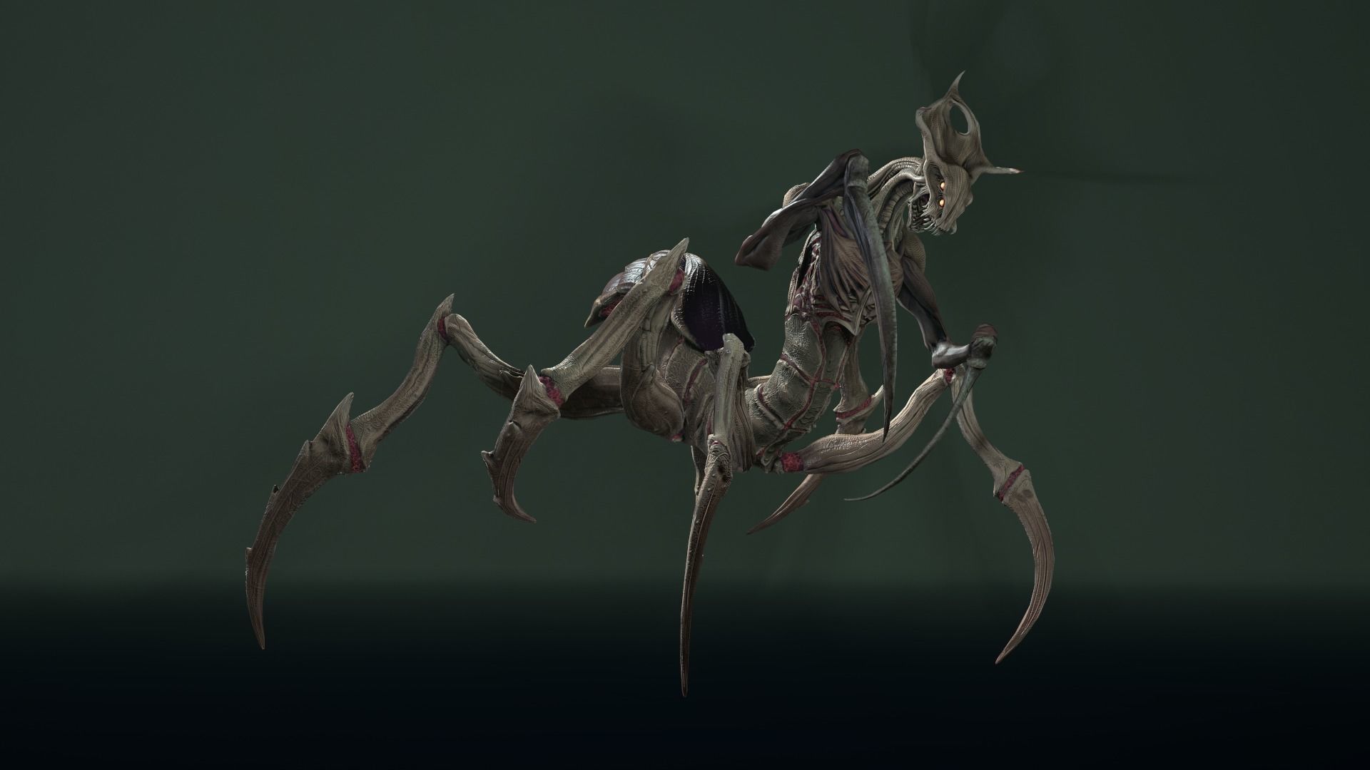 Alien Spider Low-poly 3D model_10