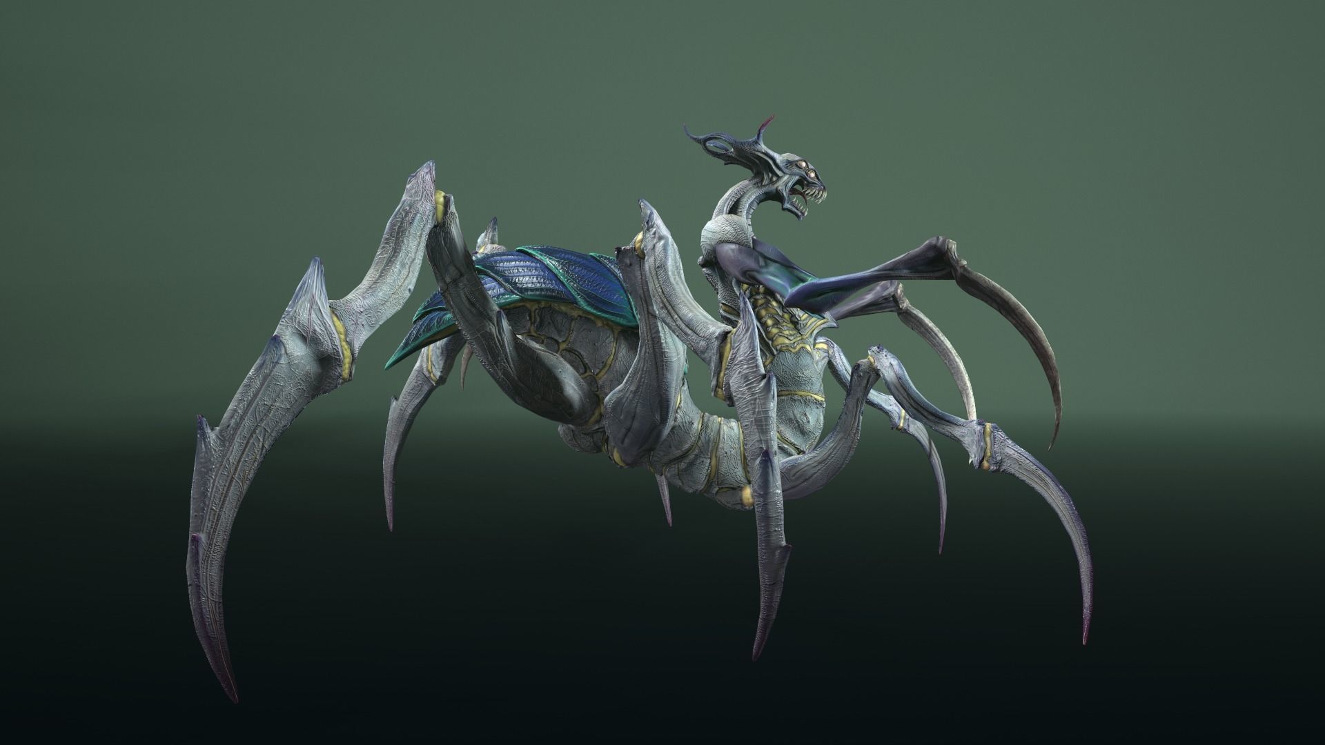 Alien Spider Low-poly 3D model_19