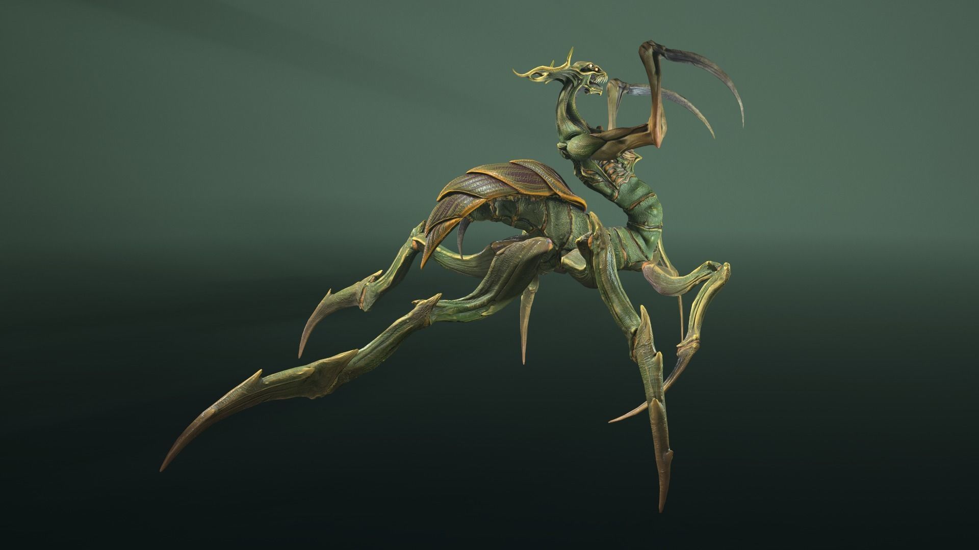 Alien Spider Low-poly 3D model_20