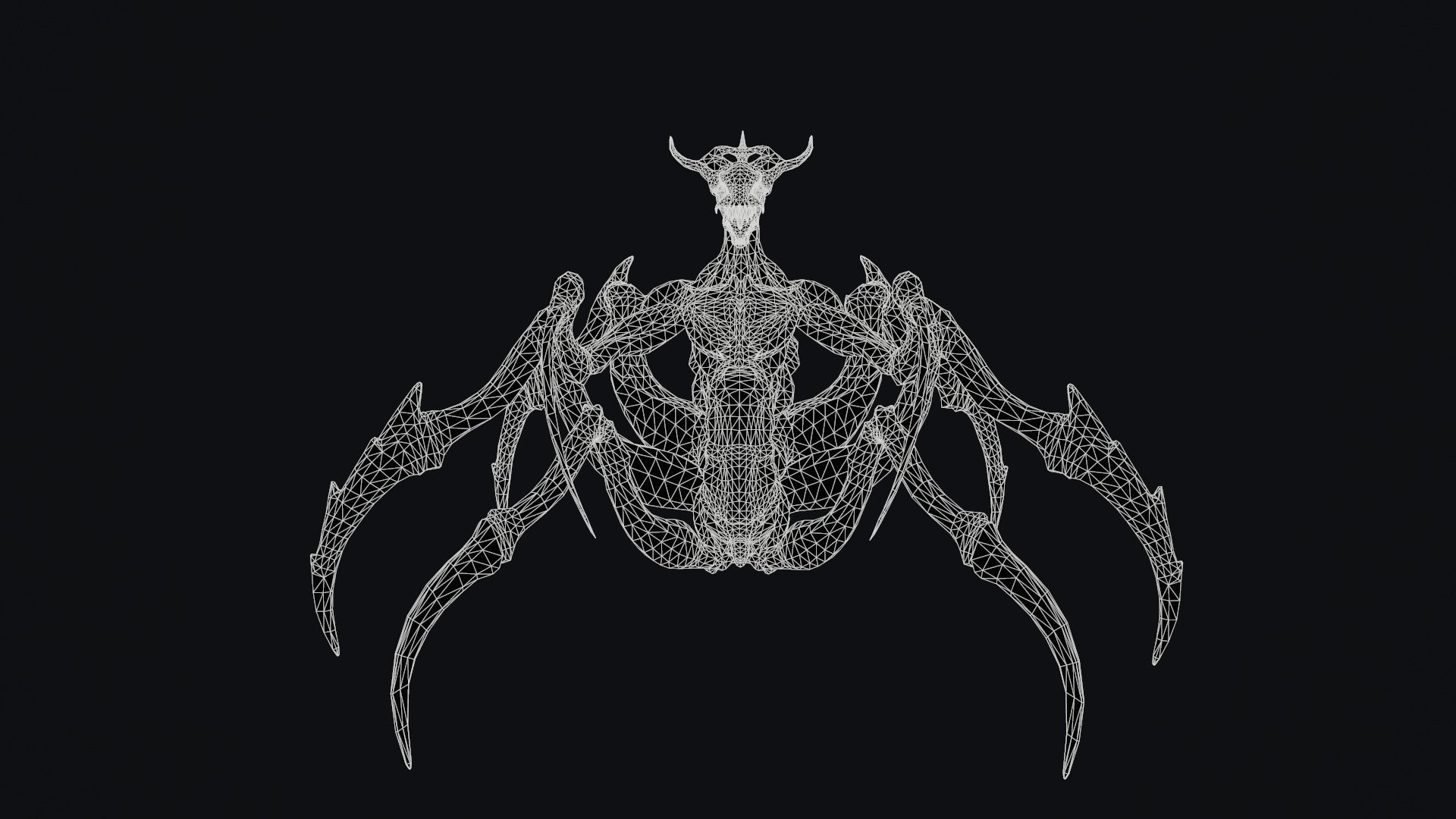 Alien Spider Low-poly 3D model_29