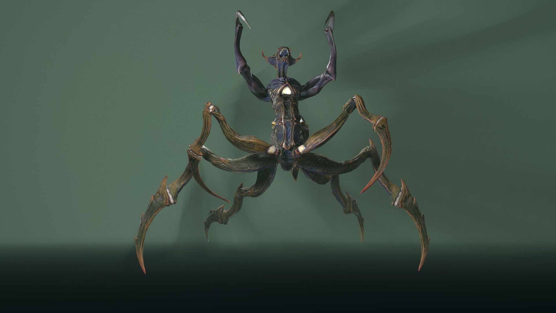 Alien Spider Low-poly 3D model_24