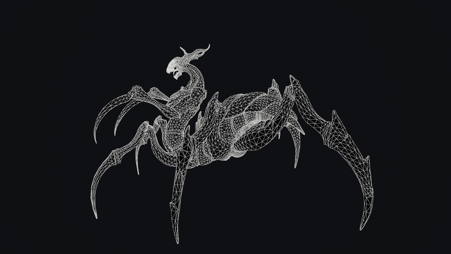 Alien Spider Low-poly 3D model_30