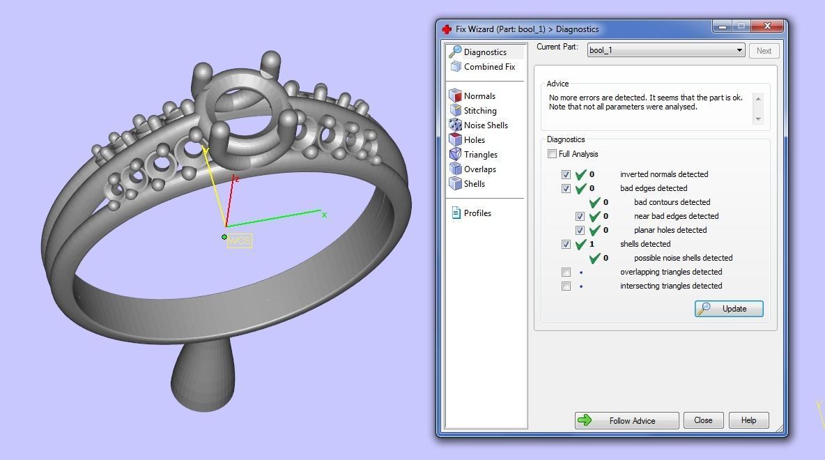 wedding  female engagement diamond ring  3D print model_6
