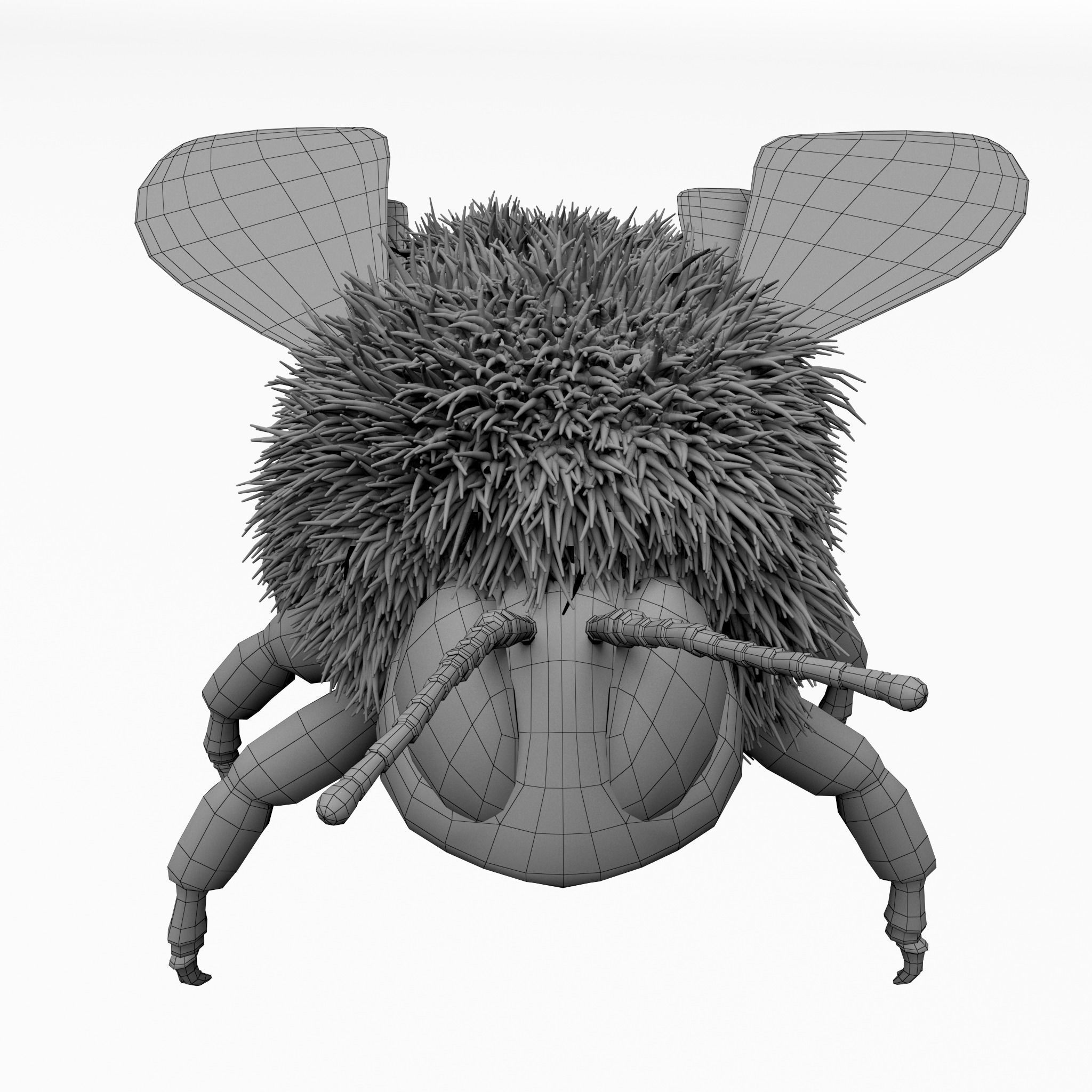 Bumblebee cartoon Low-poly 3D model_8