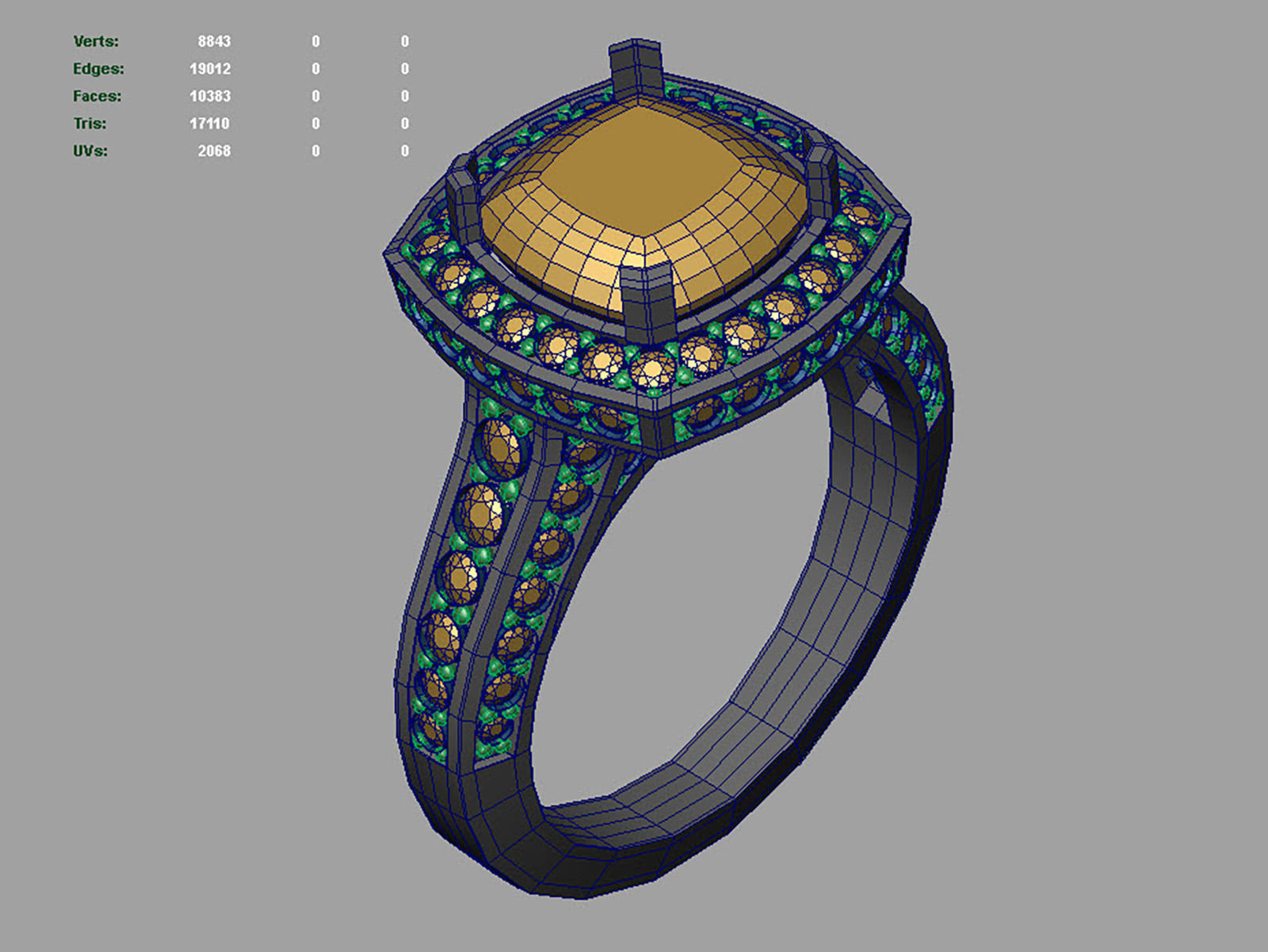 Engagement Ring 3D print model_8