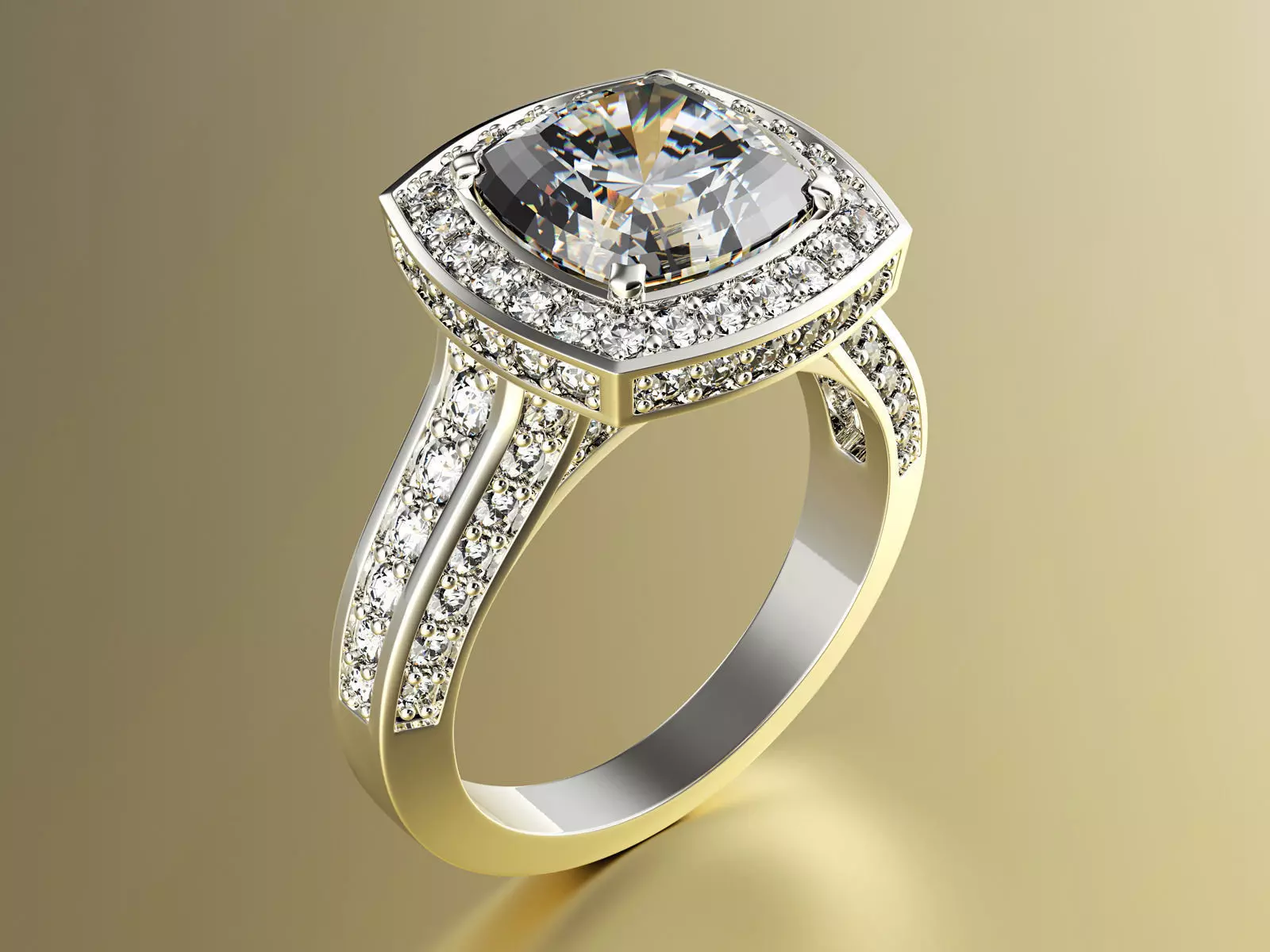 Engagement Ring 3D print model_0