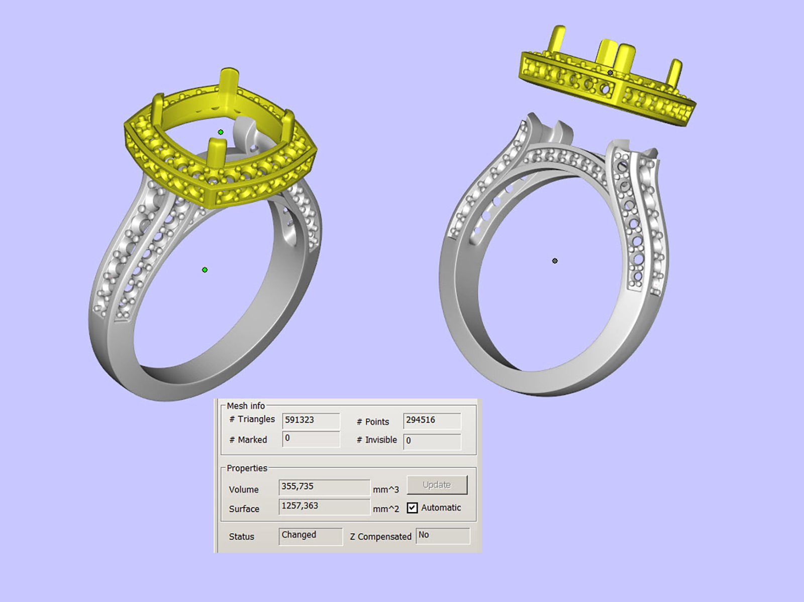 Engagement Ring 3D print model_10