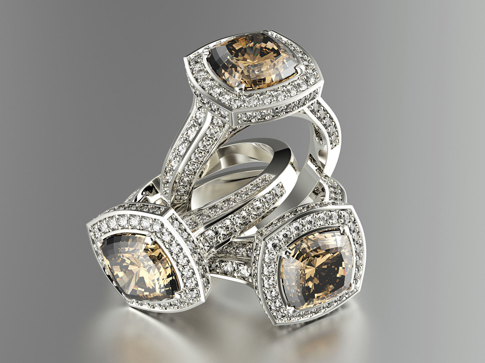 Engagement Ring 3D print model_6