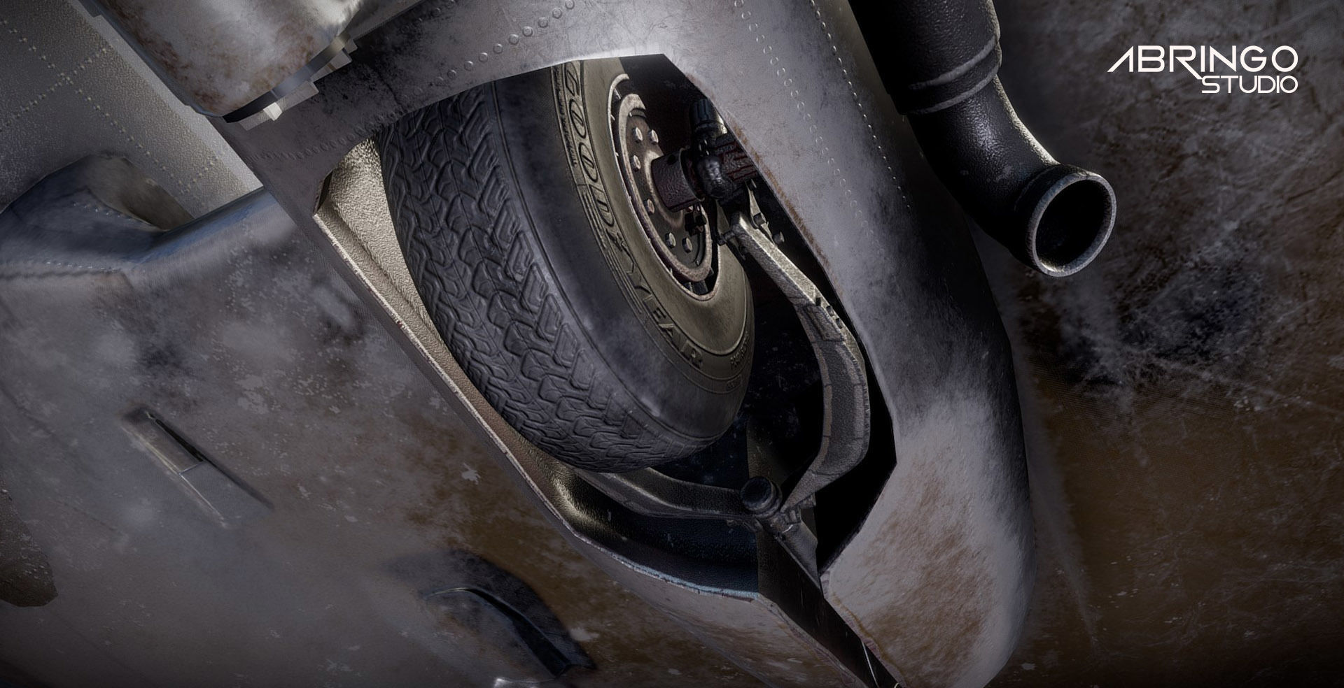 Douglas DC-3 Ethiopian Aircraft Low-poly 3D model_3