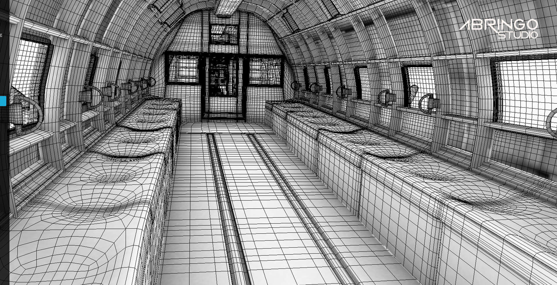 Douglas DC-3 Ethiopian Aircraft Low-poly 3D model_8