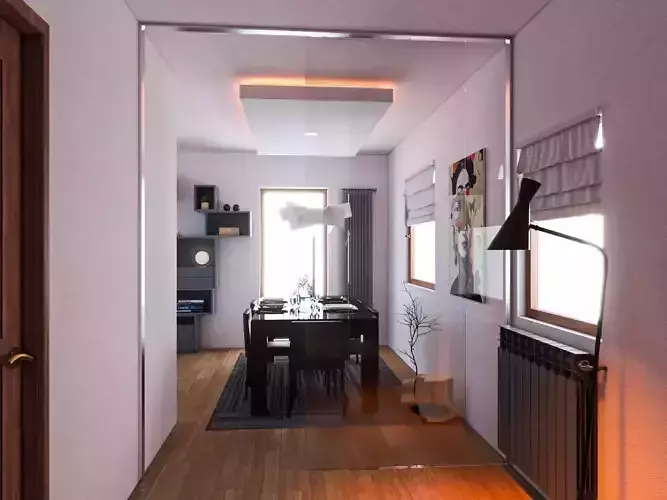 Dining room - Vray ready -All furniture included