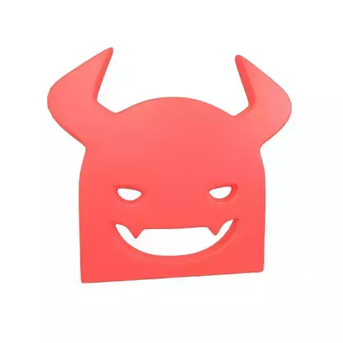 Angry Face with Horns Symbol V1 003