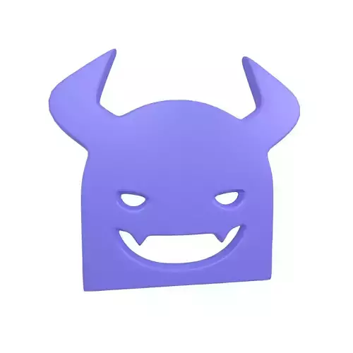 Angry Face with Horns Symbol V1 004