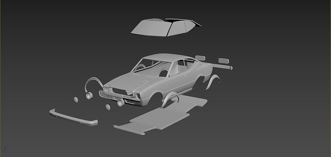 Toyota Corolla SR5 1976 Body For Print 3D print model 4