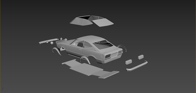 Toyota Corolla SR5 1976 Body For Print 3D print model 5