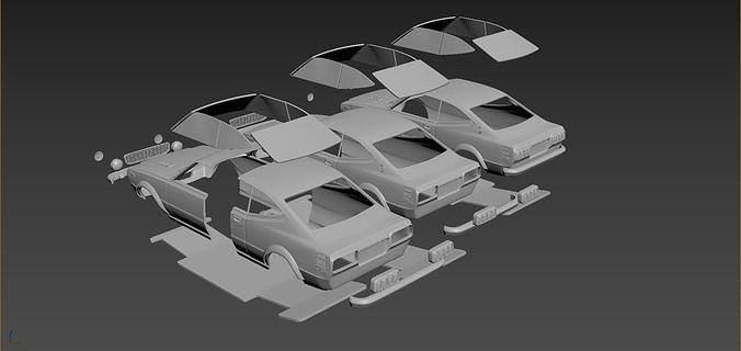 Toyota Corolla SR5 1976 Body For Print 3D print model 7