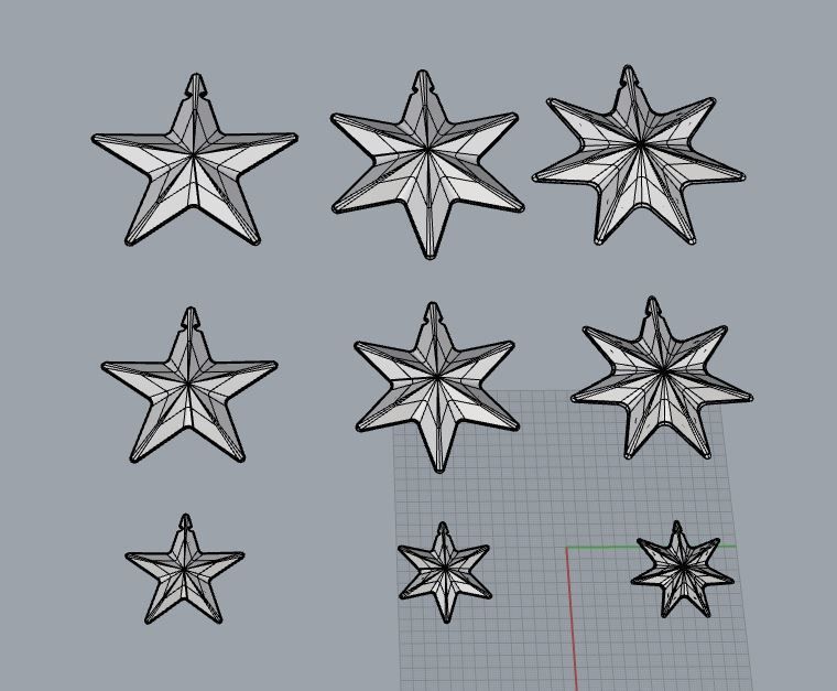 Cristmas star for Christmas  tree 3D print model_8