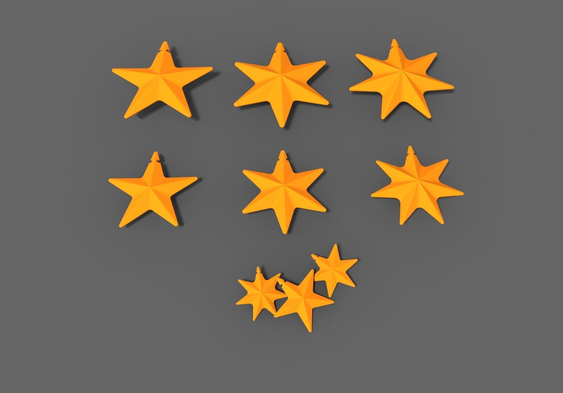 Cristmas star for Christmas  tree 3D print model_6