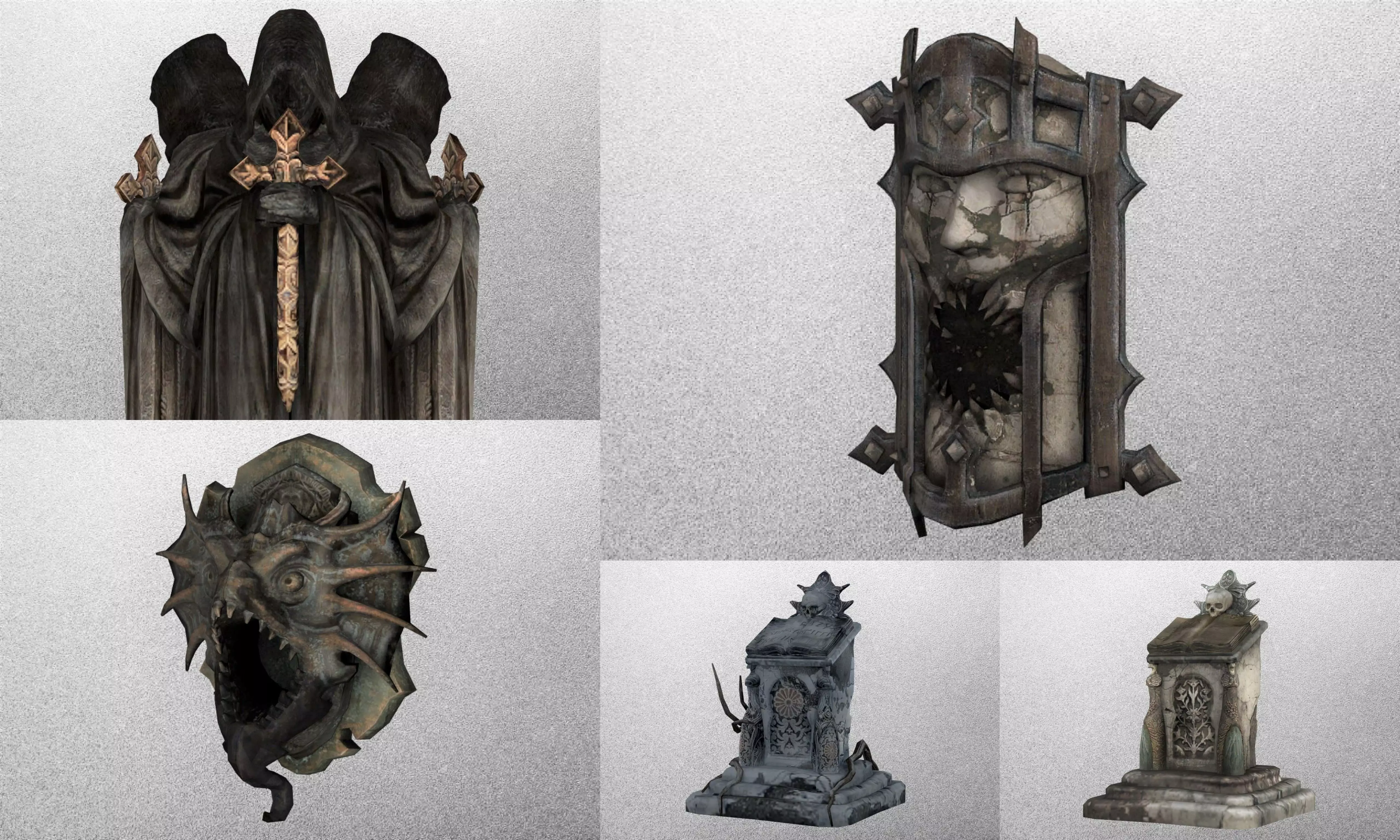 Pack Architecture Element 001 - 005 Low-poly 3D model_0