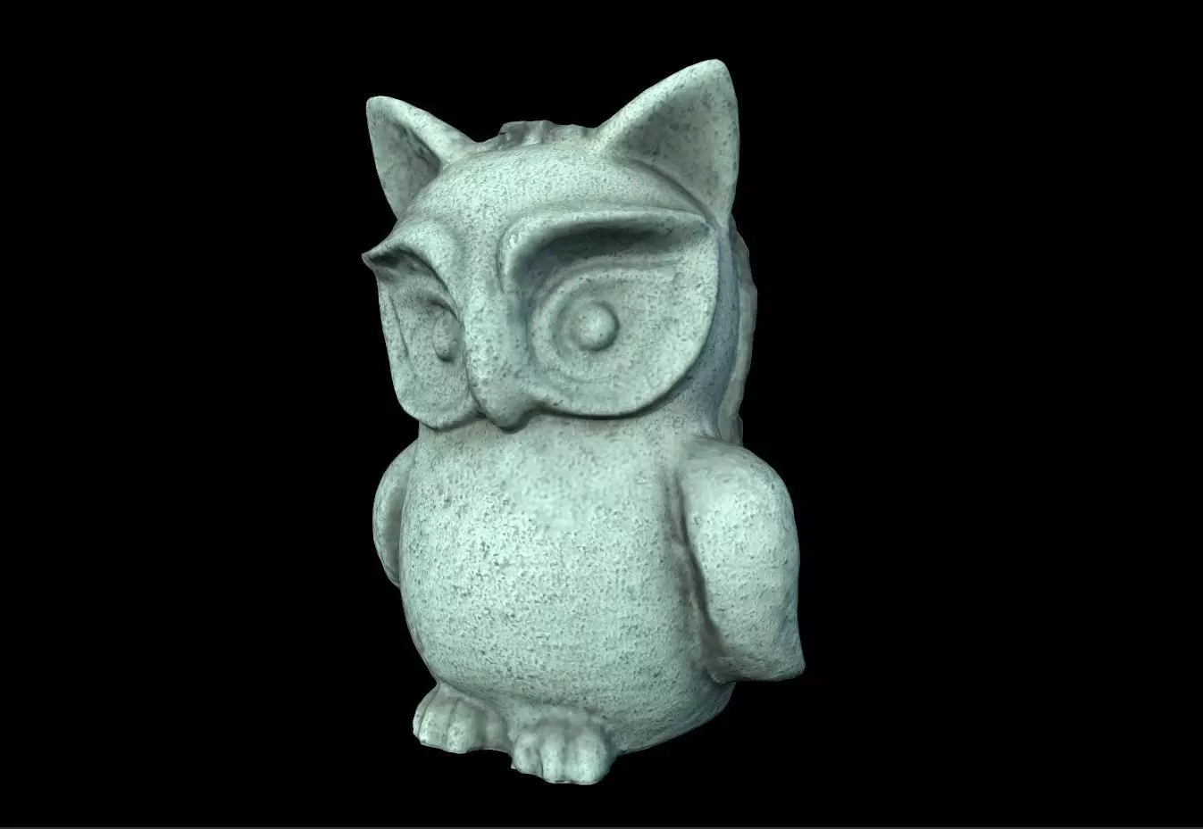 Garden Owl Decoration  Low-poly 3D model_0