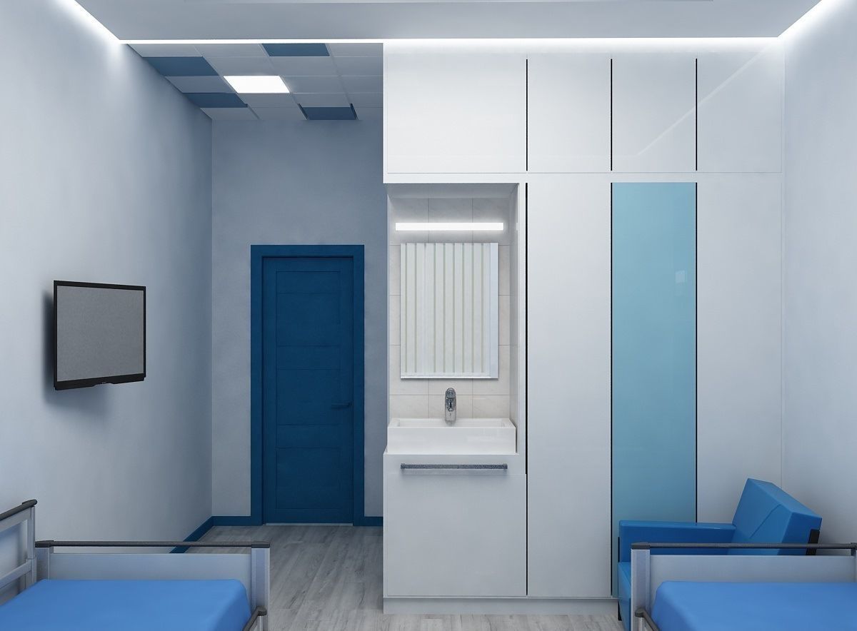 Double ward in the hospital 3D model_2