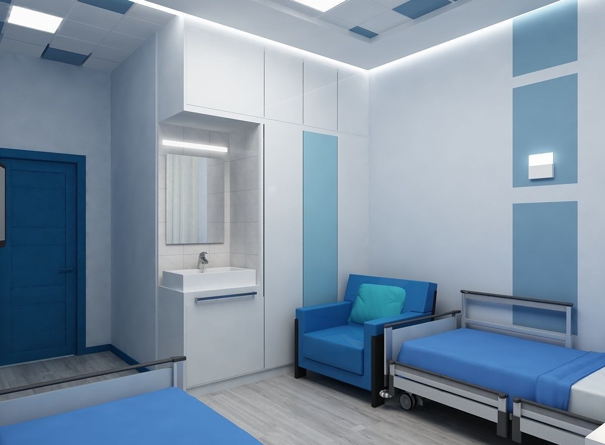 Double ward in the hospital 3D model_3