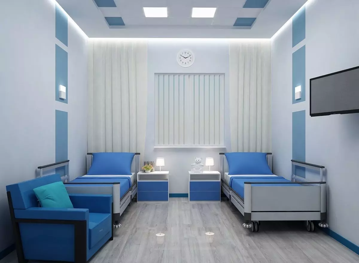 Double ward in the hospital 3D model_0