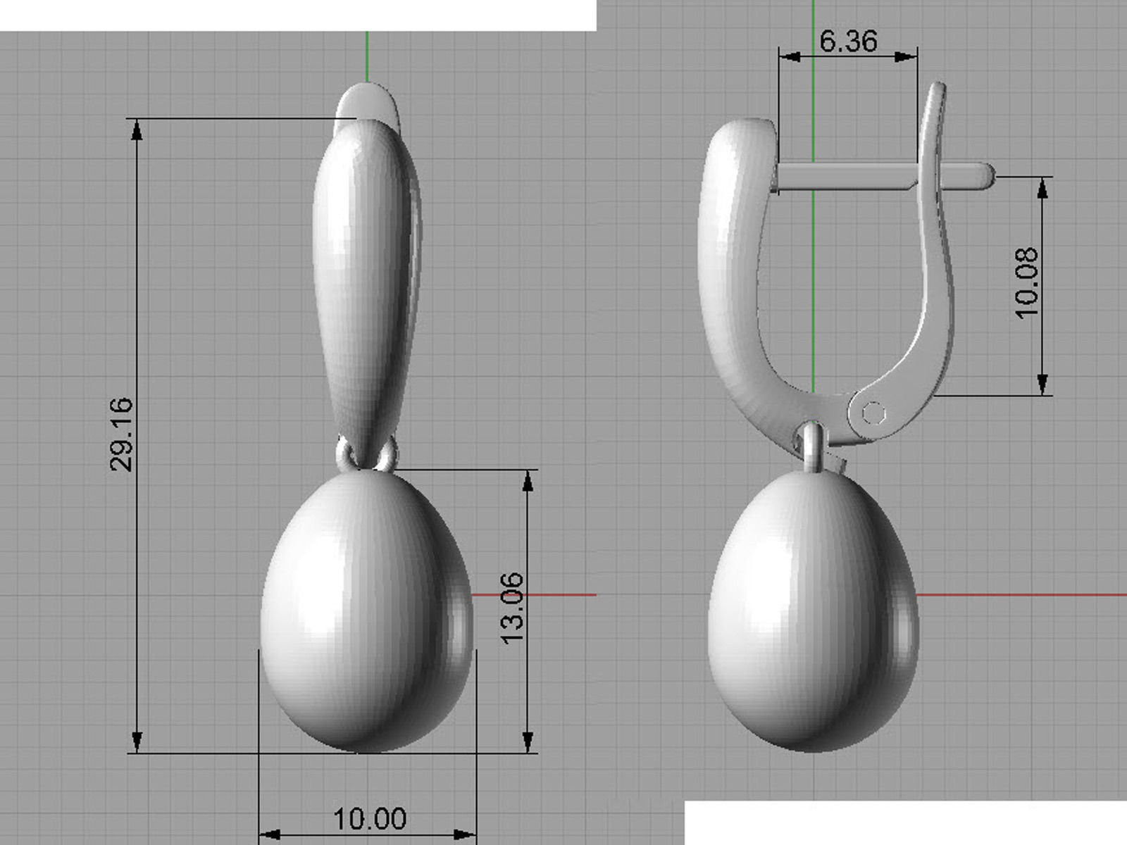 Easter eggs collection earrings set 7 hollow 0140 3D print model_4