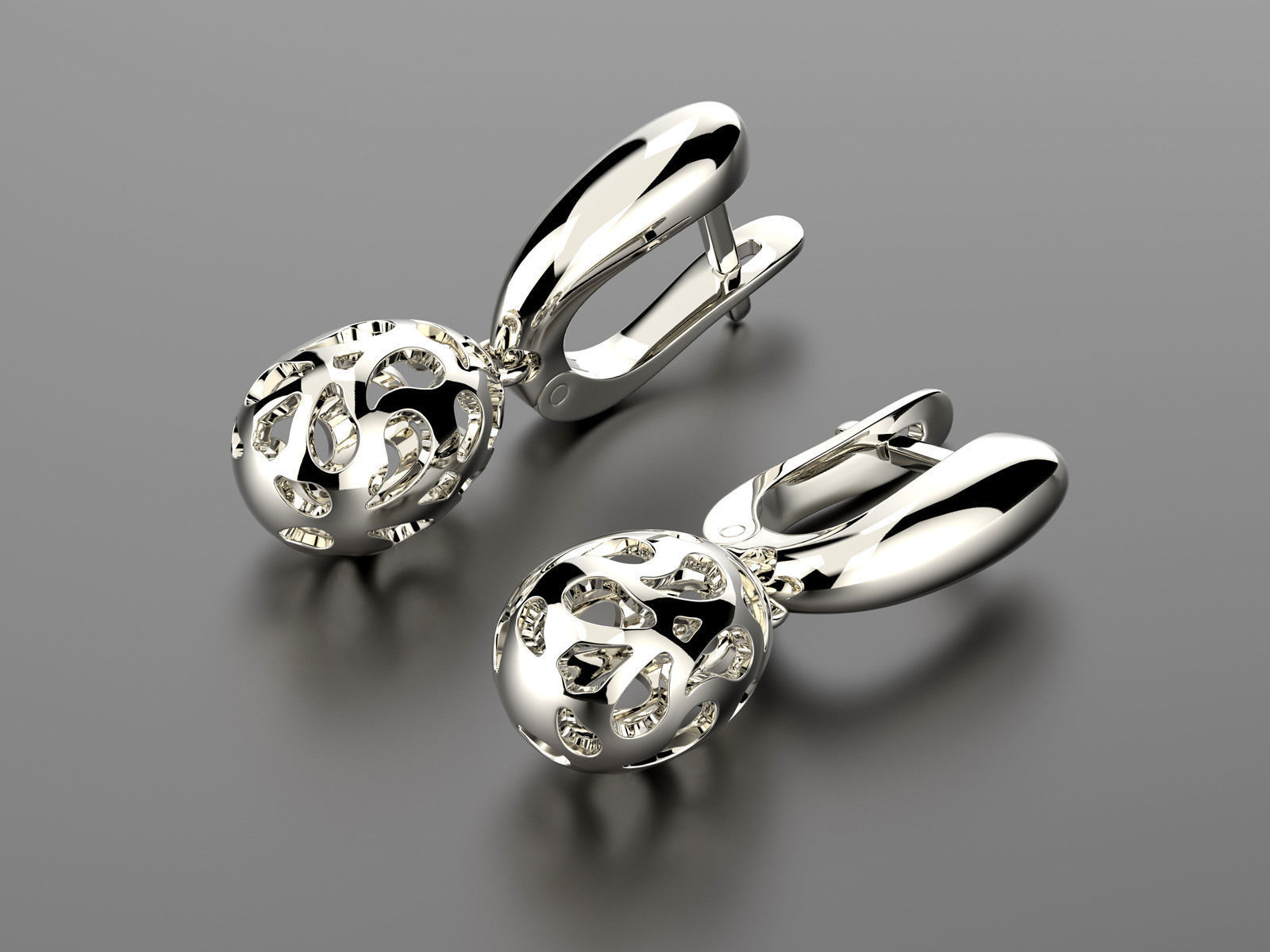 Easter eggs collection earrings set 7 hollow 0140 3D print model_1