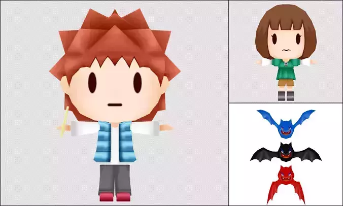 Cartoon - Characters 2 Low-poly 3D model