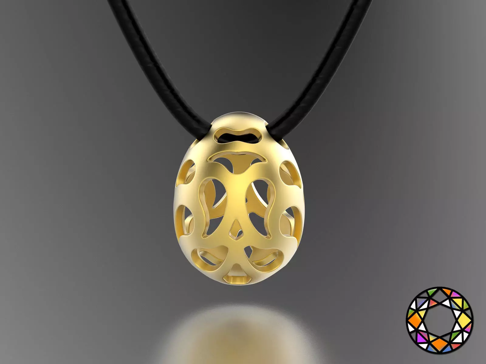 Easter eggs collection pedant set 7 hollow 0140 3D print model_0