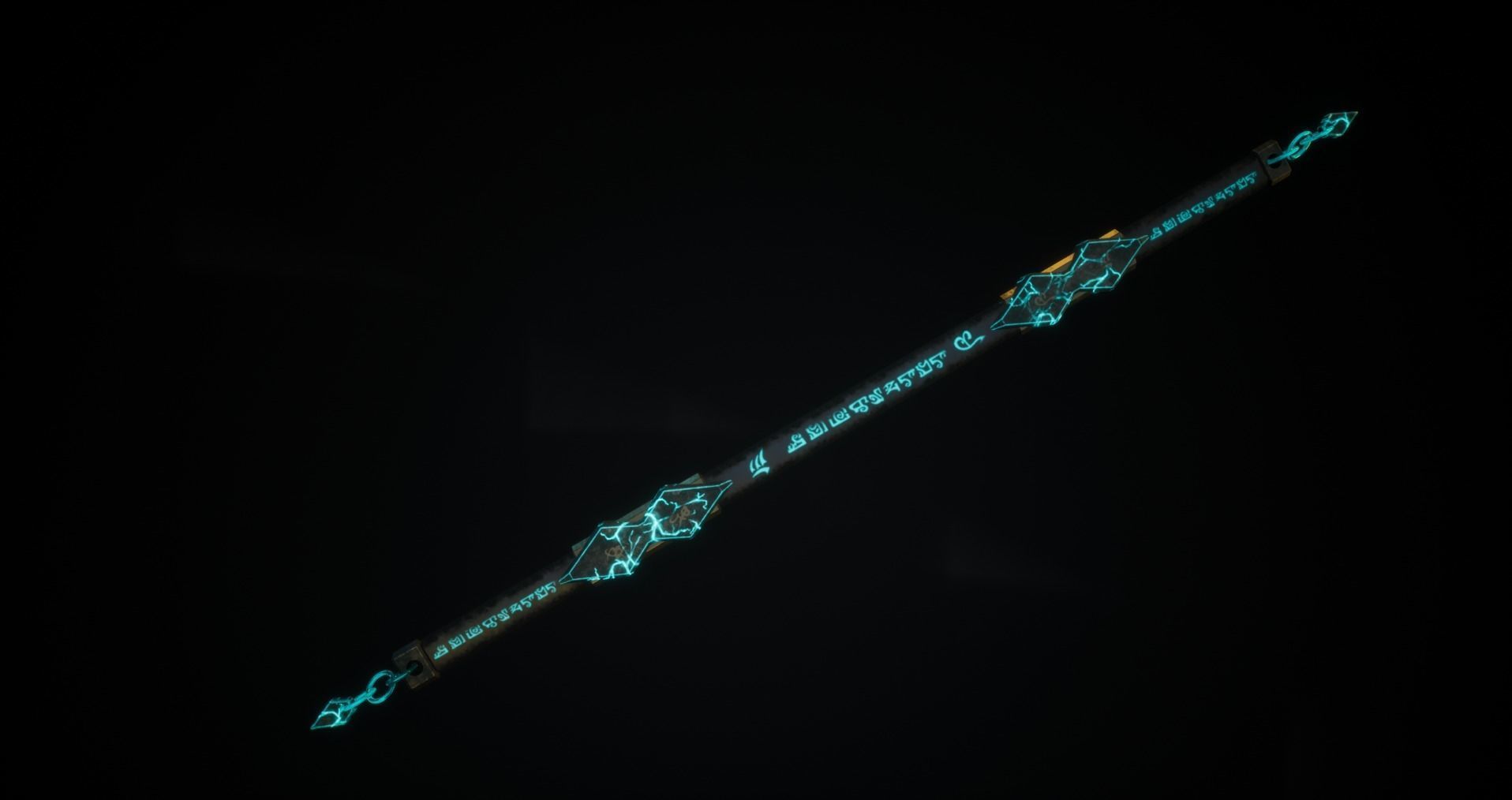 Medieval Rod - Magic - Weapons Low-poly 3D model_5