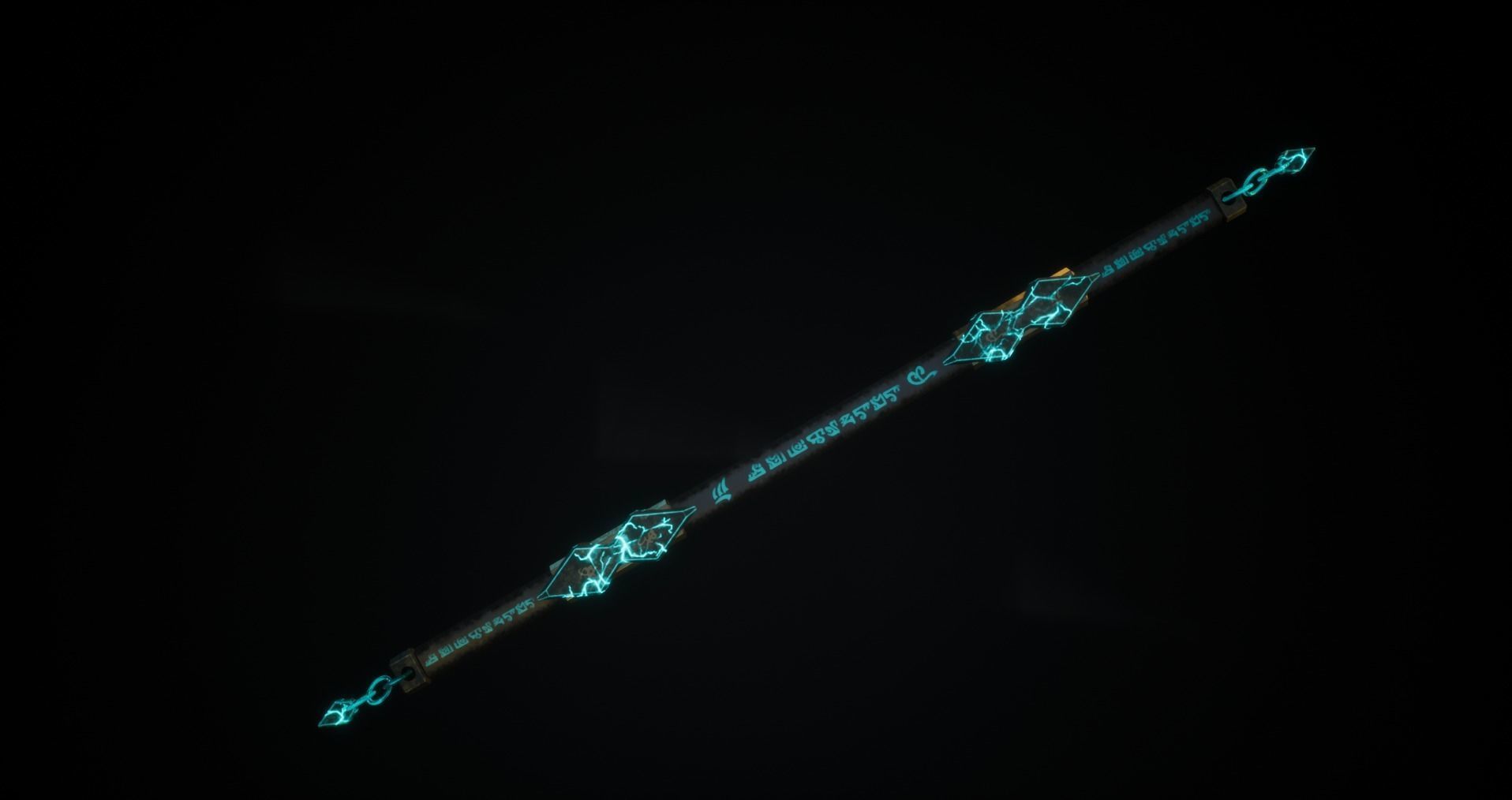 Medieval Rod - Magic - Weapons Low-poly 3D model_7