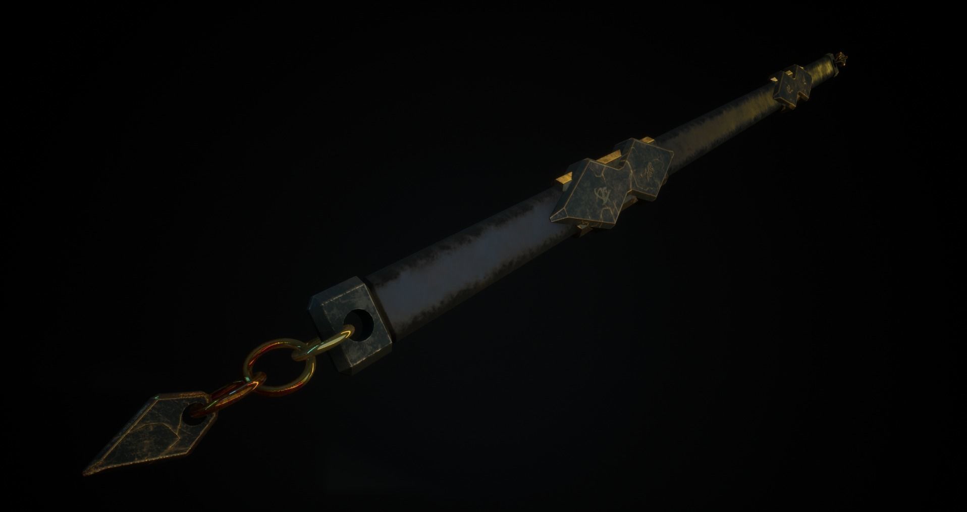Medieval Rod - Magic - Weapons Low-poly 3D model_4