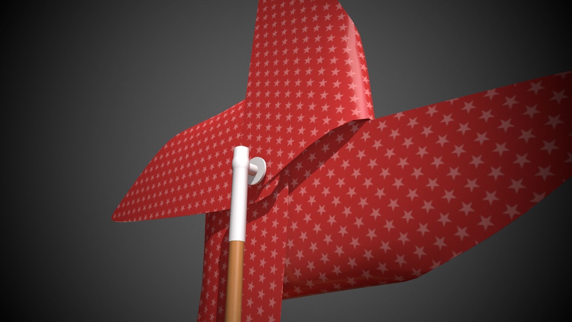 Colored Pinwheel Low-poly 3D model_5