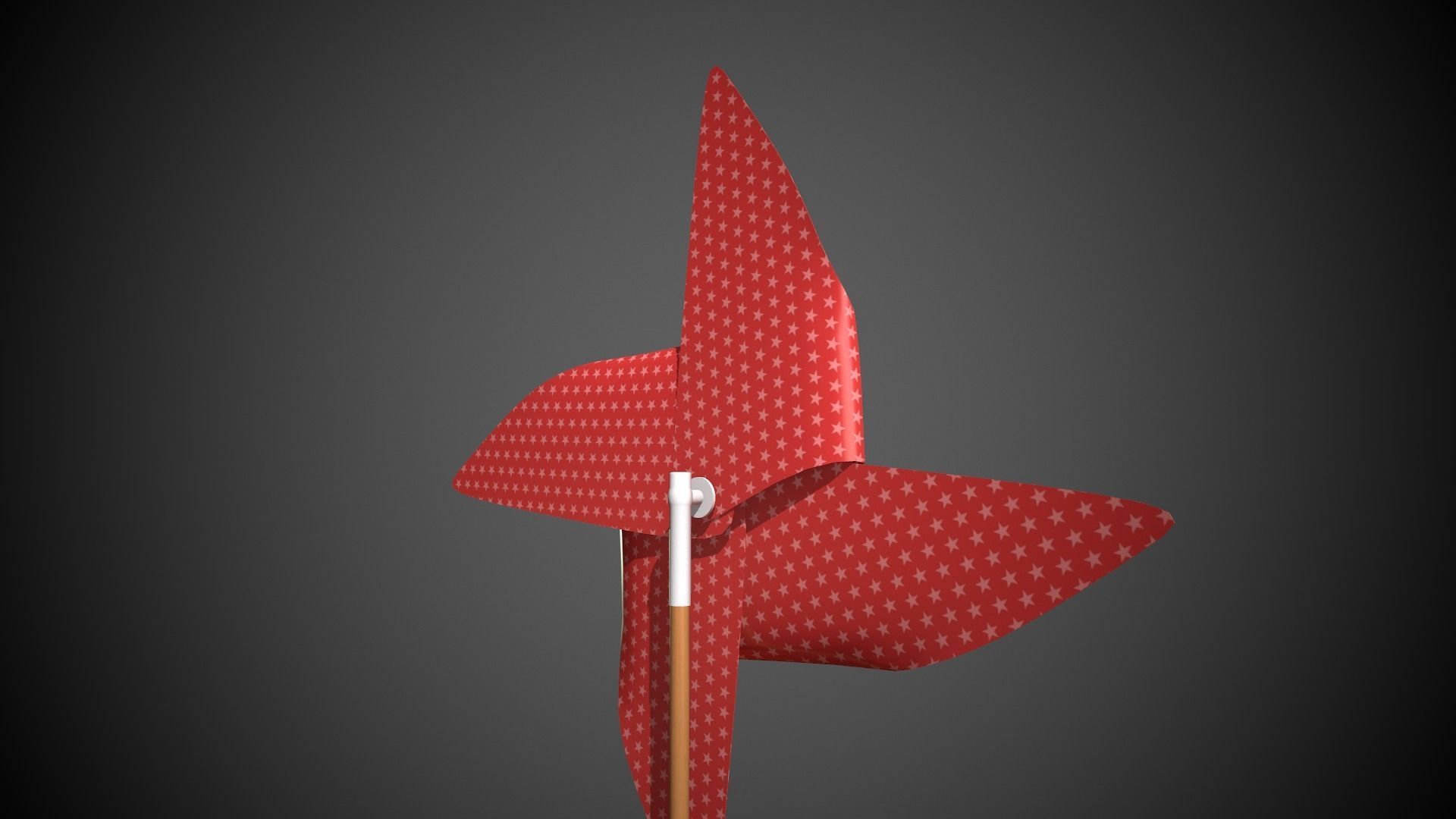 Colored Pinwheel Low-poly 3D model_4