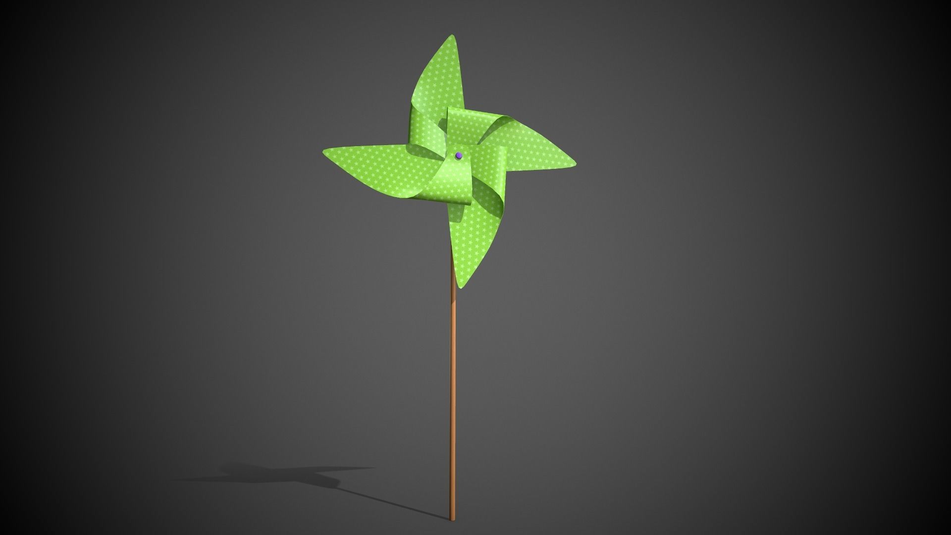 Colored Pinwheel Low-poly 3D model_7